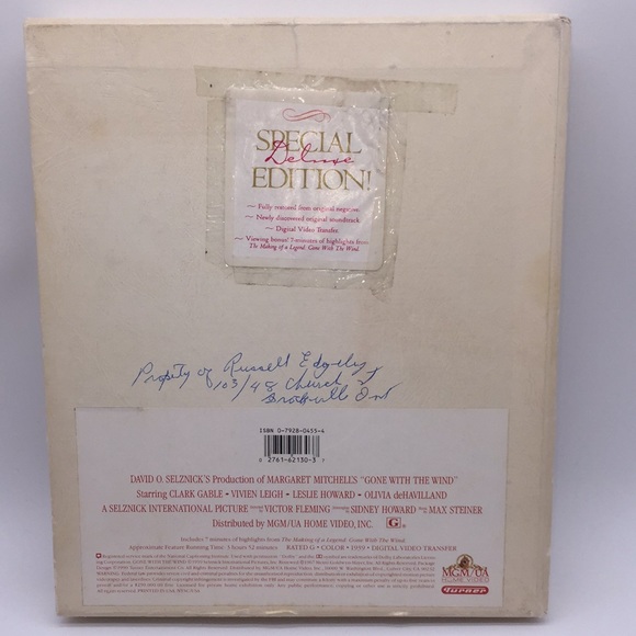 Gone With The Wind Deluxe Edition VHS Boxed Set - Picture 9 of 11